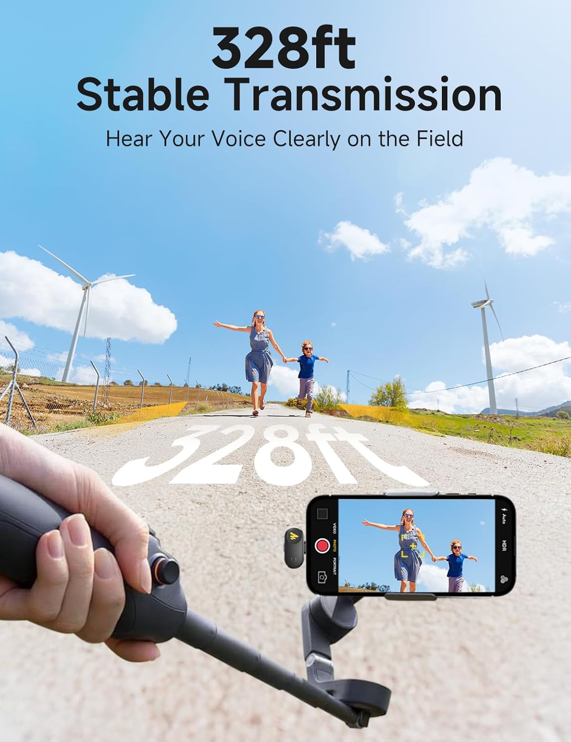 MAONO Wave T1 Mini Wireless Lavalier Microphone for iPhone iPad with MFi Certified Lightning Plug, Noise Cancellation, AI Voice Filter, 30H Used with Charging Case for Video Recording Vlog TikTok