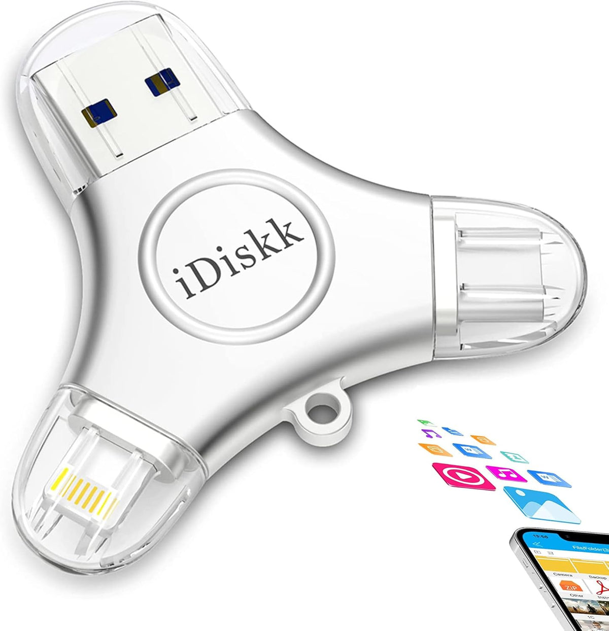App*le Certified iDiskk 1TB iPhone 16 and 15 Photo flashdrive for iPhone Photo Stick USB -C iPad Pro Android Samsung for iPhone 15/14/14 PRO/13/13 PRO/12 pro/12/11, Thumb Drive for iPhone Photos