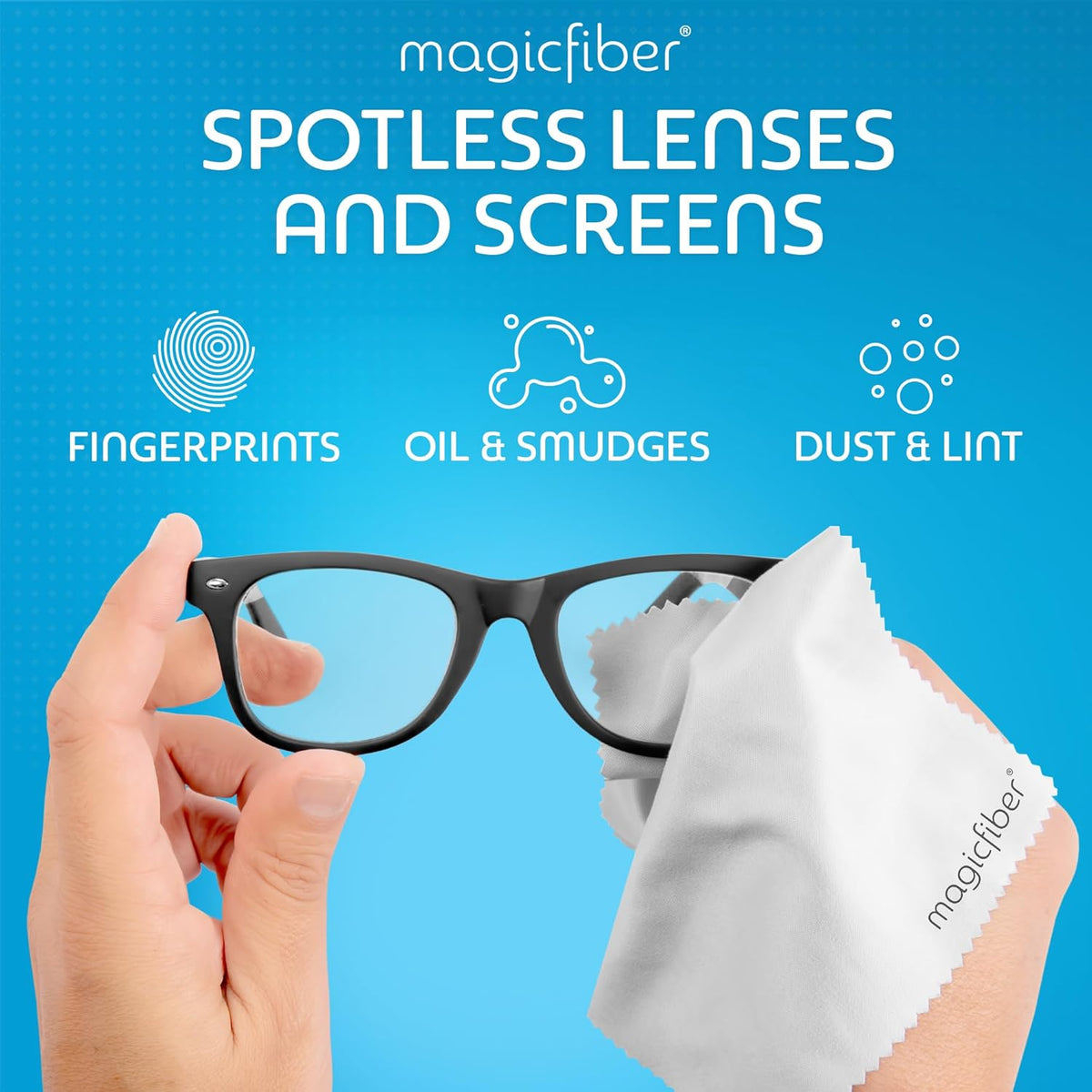 MagicFiber Microfiber Cleaning Cloth, 13 Pack - Premium Cloth for Glasses, Lens, Screens & More