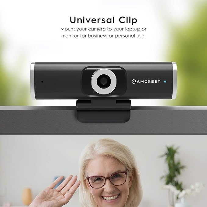 Amcrest 1080P Webcam with Microphone for Desktop Web Cam Computer Camera Streaming HD USB Web Camera for Laptop &amp PC with Privacy Cover Wide Angle Lens Superior Low Light (AWC195-B)