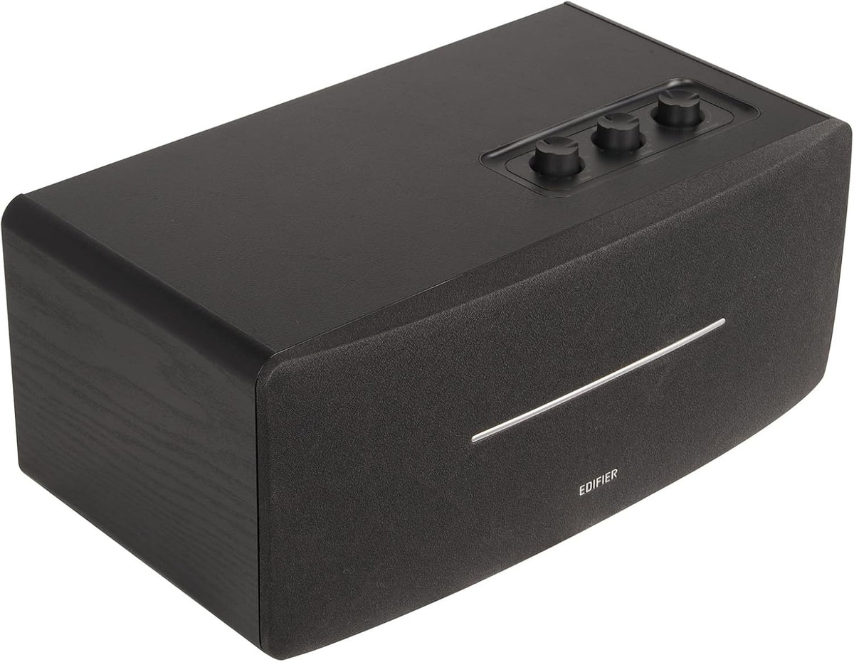 Edifier D12 Integrated Desktop Computer Speakers with Bluetooth 5.0, Wireless Stereo Tabletop Speaker 70 Watts RMS with Subwoofer Line Out, RCA, Aux Input for PC Monitor Laptop -Black