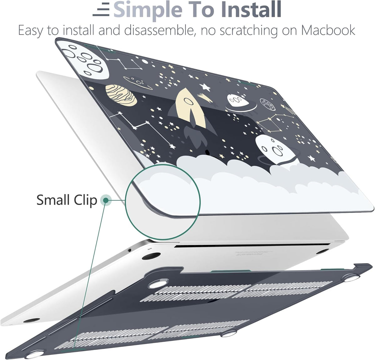 Batianda Case for M1 MacBook Air 13 Inch Model A2337 A2179 A1932 2021 2020 2019 Release,Lovely Creative Series Design Hard Shell with Keyboard Cover & Screen Protector, Aviation