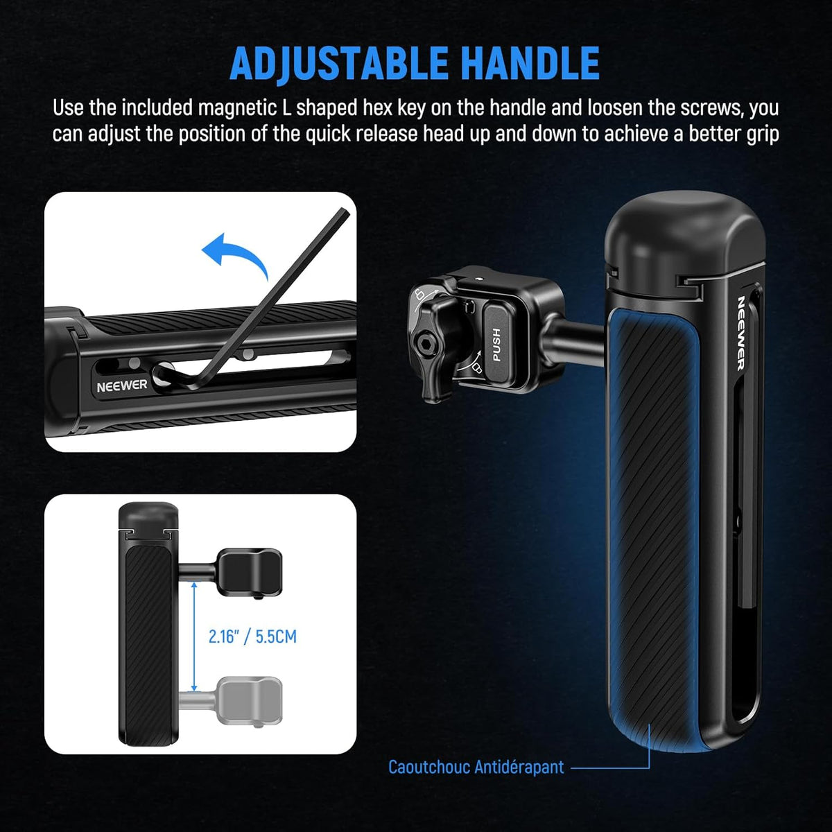 NEEWER 15 Pro Cage [2nd Gen], Video Rig Phone Stabilizer with Quick Release Side Handle, 67mm Filter Adapter, 17mm Lens Backplate, T Mount Lens Adapter Compatible with Moment, PA043+PA045B