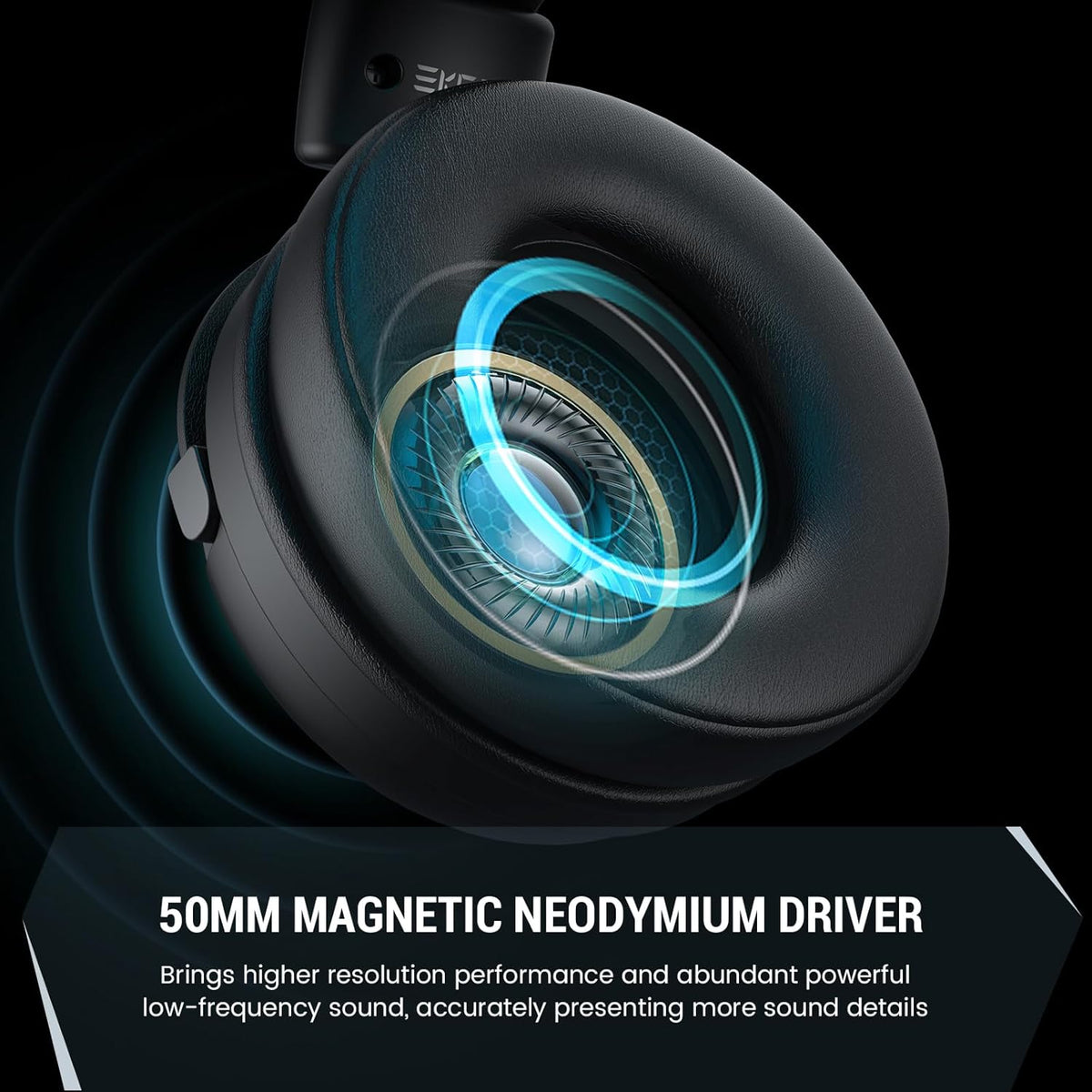 EKSA Wireless Gaming Headset for PS5, PC, PS4, Mac, Switch, Gaming Headphones with 2.4GHz, Bluetooth 5.3, 7.1 Surround Sound, Detachable Noise Canceling Microphone