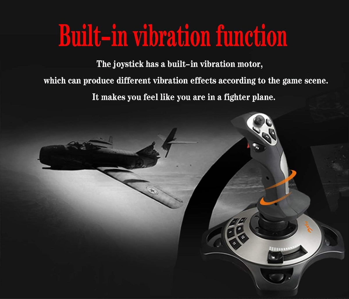 PXN Flight simulator controls 2113 pc flight joystick controls with Vibration Function and Throttle Controls Wired Flight Stick for PC Windows XP/VISTA/7/8/10/Computer/Laptop(PC only)