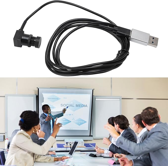 Pomya 1080P HD Webcam with Microphone USB Mini Web Cam with 1.5m Cable Type C Plug and Play Camera for Smartphone Laptop Computer Used for Live Streaming Online Calling