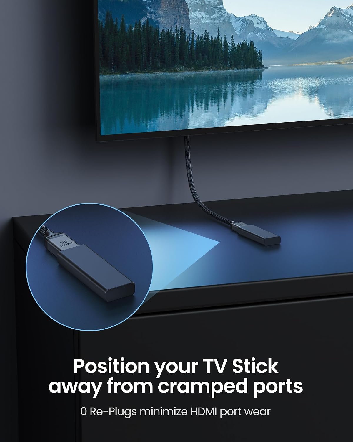 8K 5FT/1.5M 2.1, 8K@60hz 4K@120hz 48Gbps PS5/4 Silkland HDMI Extension Cable HDMI Extender HDMI Male to Female