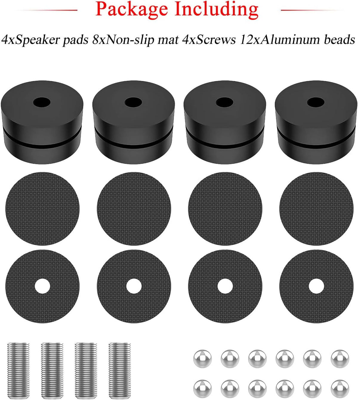 Audiocrast 4X HiFi Speaker Spikes 40×23mm Speaker Stand Feet Pads HiFi Shock Absorber Feet Aluminum Isolation Feet for Audio Speaker Subwoofer CD DVD Amplifier Turntable DAC