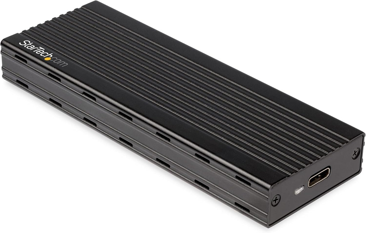 StarTech.com USB-C 10Gbps to M.2 NVMe SSD Enclosure - Portable External M.2 NGFF PCIe Aluminum Case - 1GB/s Read/Write - Supports 2230, 2242, 2260, 2280 - TB3 Compatible - Mac & PC, TAA (M2E1BMU31C)