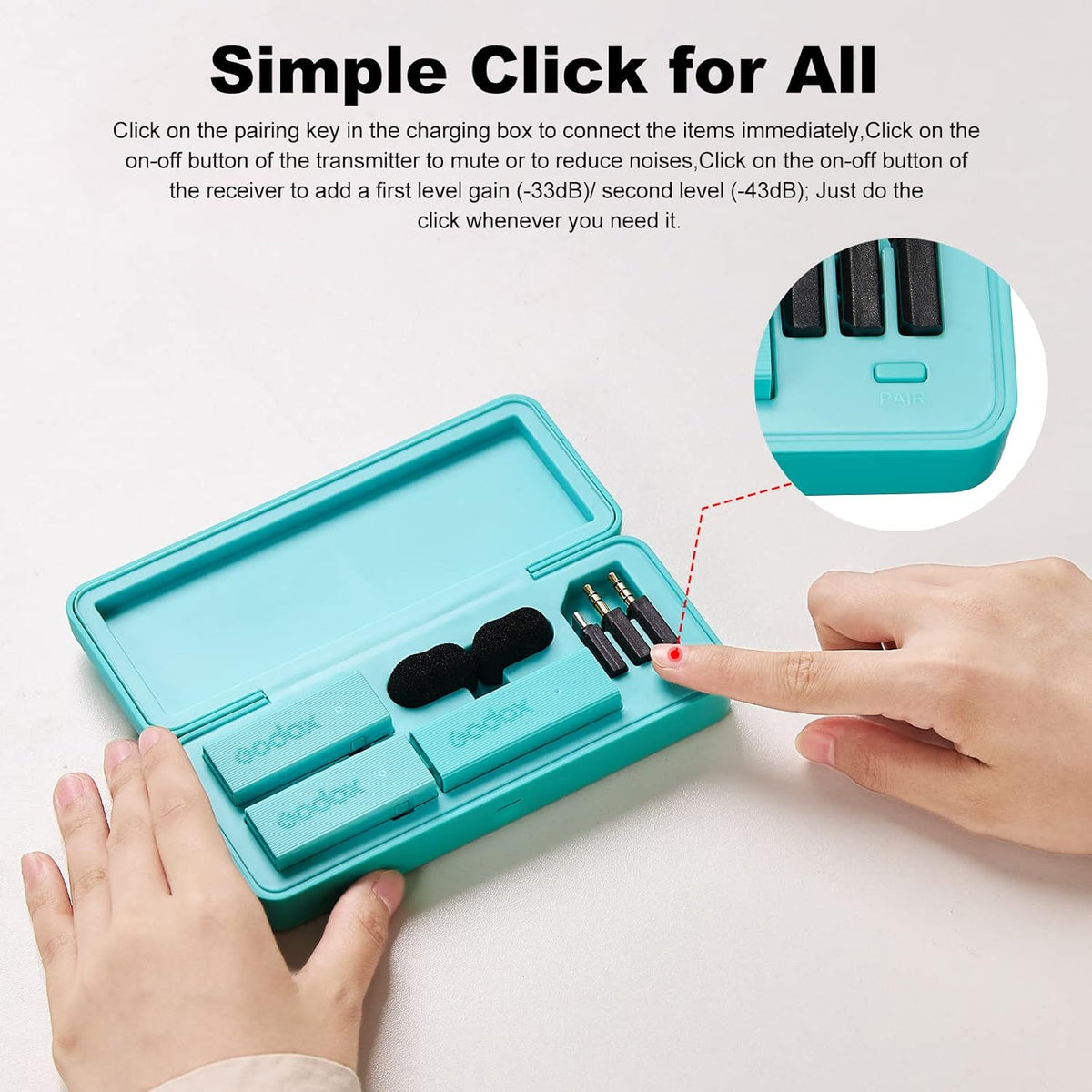 GODOX 【2025 Latest Model】 Movelink Mini LT Kit Wireless Microphone System, 2.4GHz Lavalier Mic 100m(328ft.) Range with Charging Case for iPhone, Camera, Vlogger, Youtuber, Interviewer(Green)