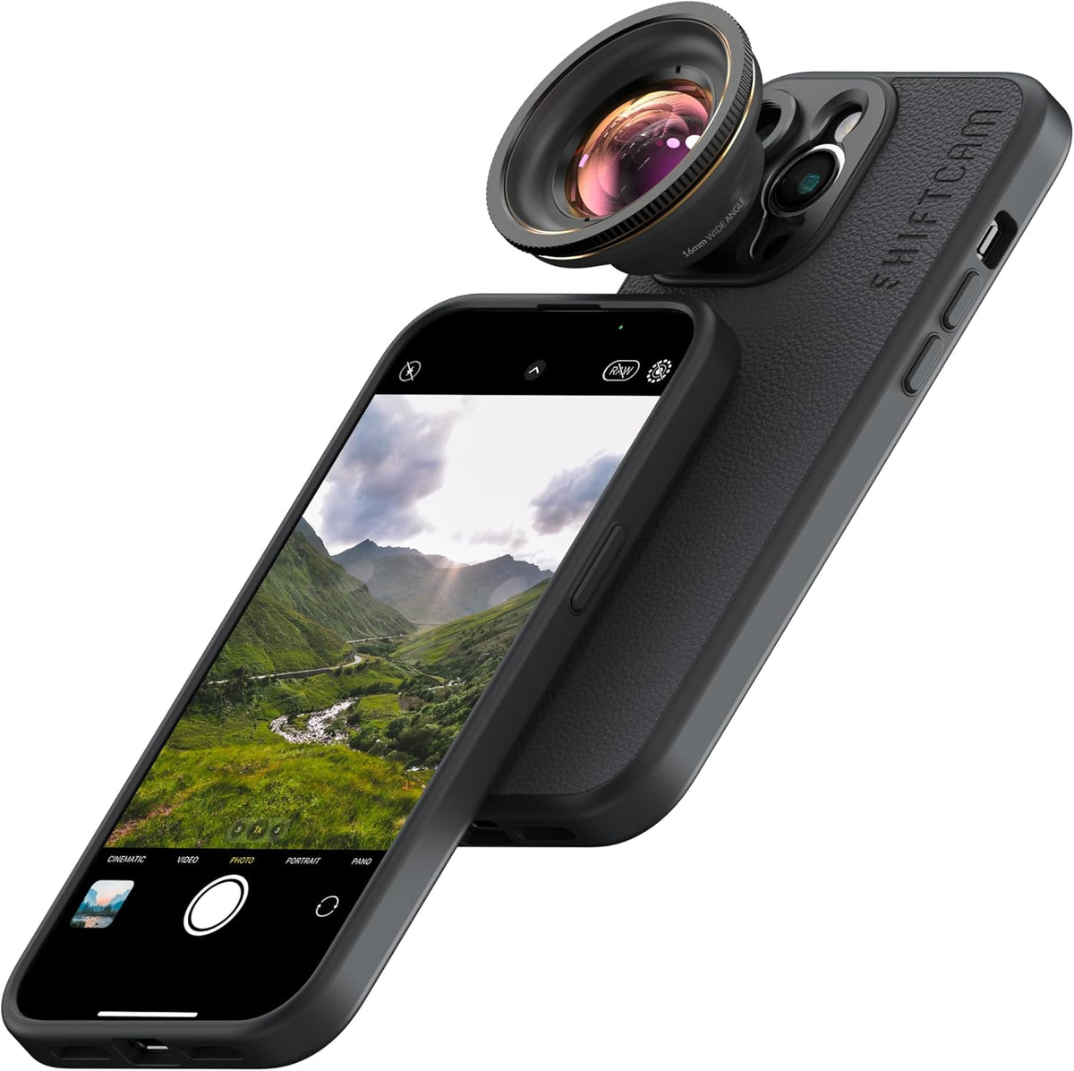 ShiftCam LensUltra 16mm Wide Angle Phone Camera Lens – 0.5X Magnification, 100° Field of View – Wide Angle Lens for iPhone & Android, Mobile Phone Photography and Travel Shots – Lens Only