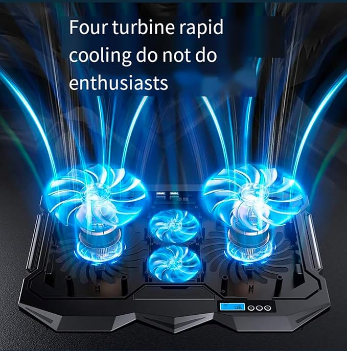 Cooling pad for Hp Elite x360 830 13 inch G10 2-in-1 Gaming laptops Laptop Cooler with 4 Fans LCD Display Screen 4 Height 2 USB-A Port Laptop Stand