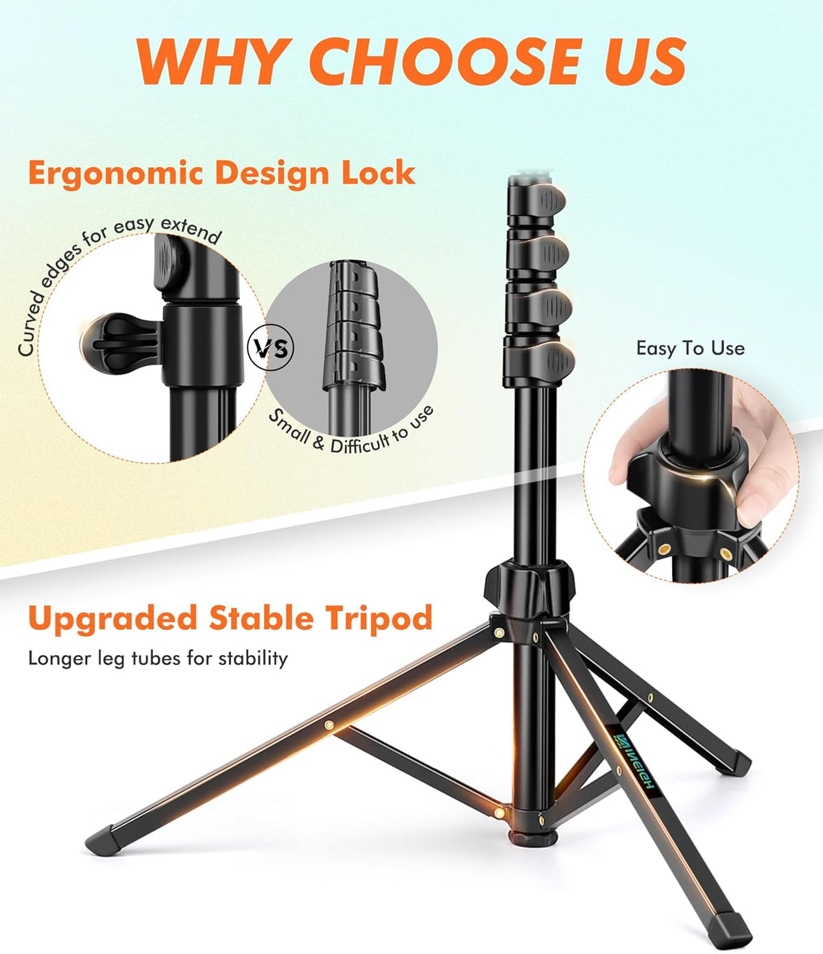 71" Tripod for iPhone, Phone Tripod Selfie Stick with Remote, Cell Phone Tripods & Tall Travel Tripods for Recording Video Selfies Photo, Compatible with iPhone 16 15 14 Pro Max 13 Android