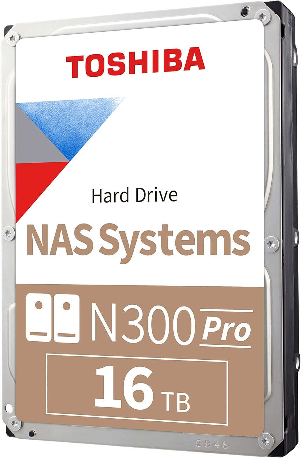 Toshiba N300 PRO 16TB Large-Sized Business NAS (up to 24 bays) 3.5-Inch Internal Hard Drive - Up to 300 TB/year Workload Rate CMR SATA 6 GB/s 7200 RPM 512 MB Cache - HDWG51GXZSTB