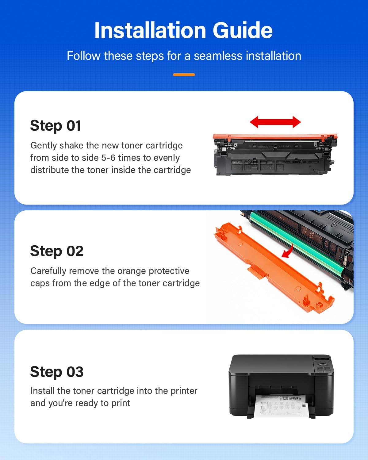 212A Toner Cartridges 4 Pack with Chip Compatible for HP 212A W2120A 212X W2120X Color Laserjet Enterprise MFP M578c M578z M554dn M555dn M555x M578dn M578f M555 M554 M578 Printer Ink All-in-One Black