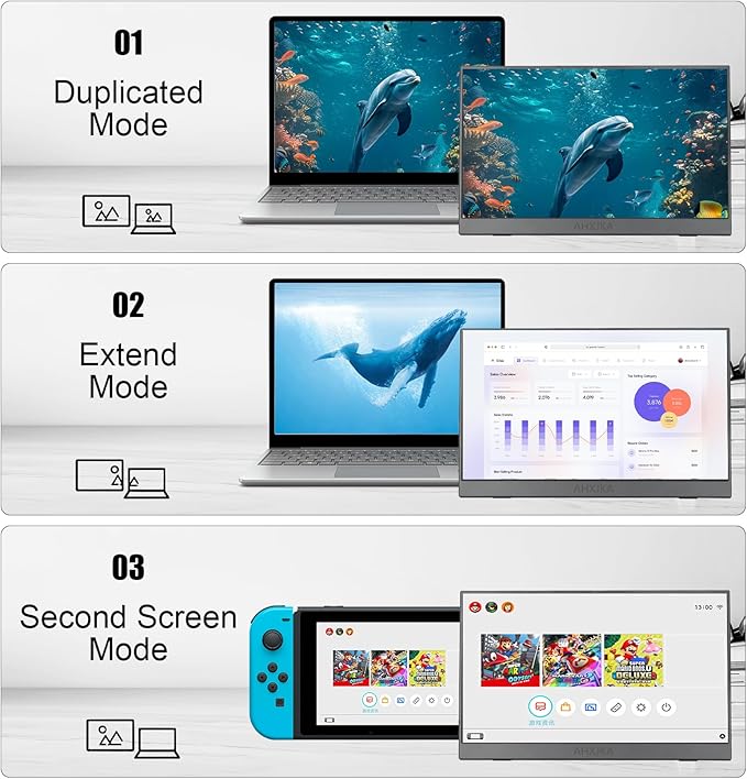 14 Portable Touchscreen Travel Monitor 1920 * 1200P IPS/HDR Laptop Screen Extender for Gaming and Computer Display Compatible with Laptop PC Phone PS4/PS5 Switch