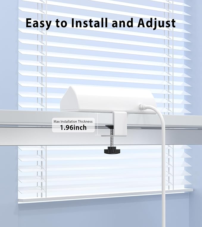 Jgstkcity Desk Clamp Power Strip USB C 45W,8 USB,15FT Cable,White