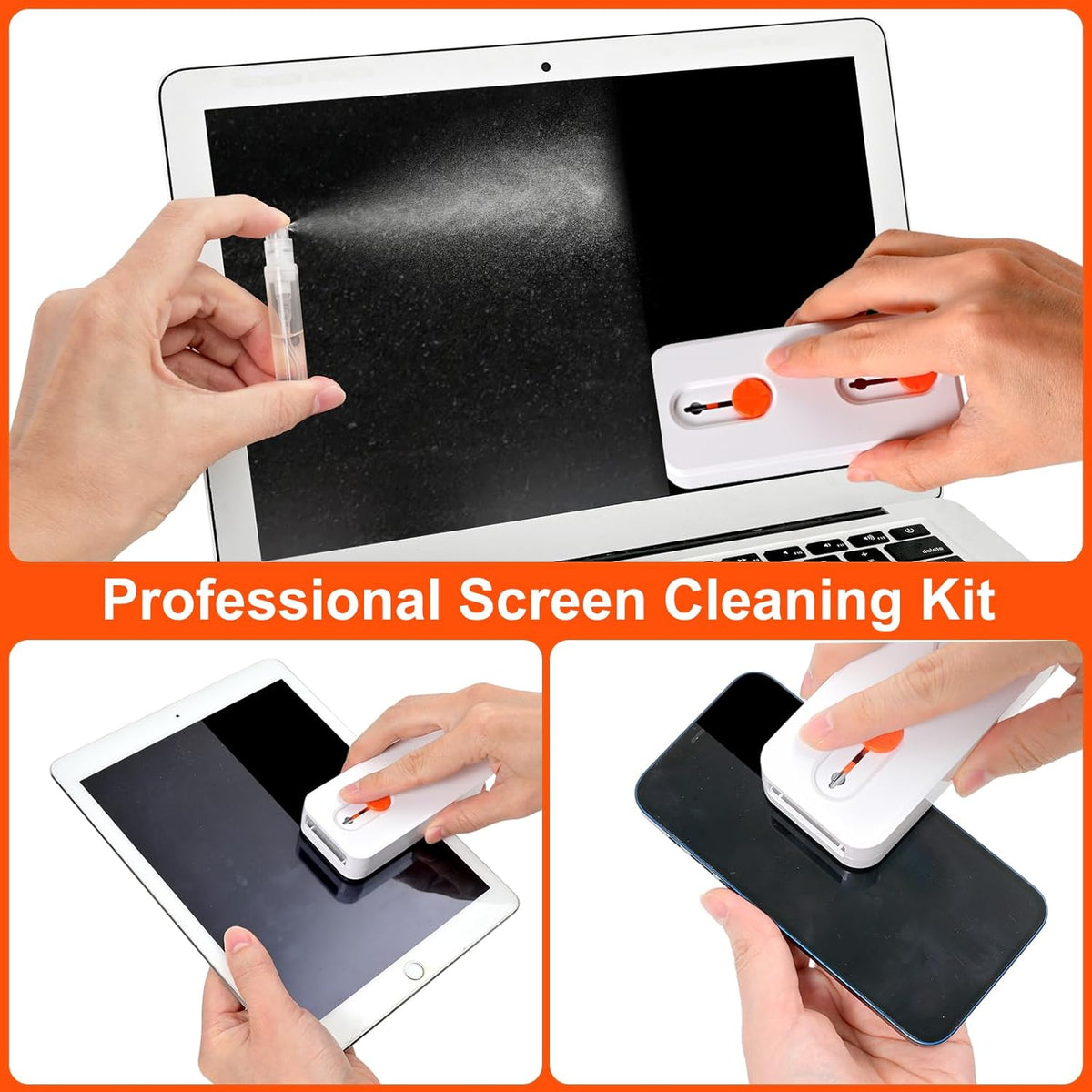 Alatinlamp Keyboard Cleaner Laptop Cleaning Kit, Keyboard Cleaning Kit with Retractable Keyboard Brush