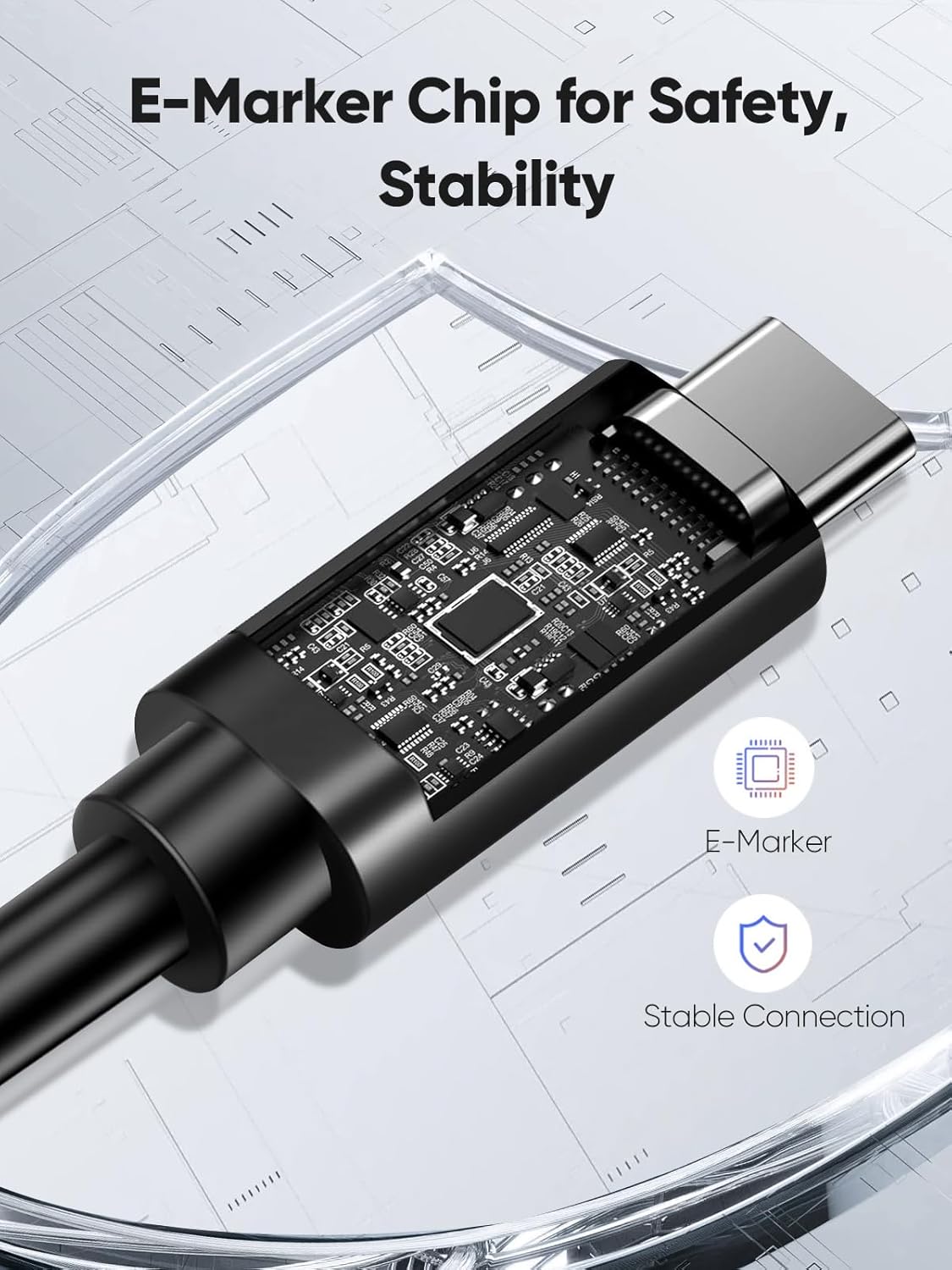 CableCreation 80Gbps USB 4 Cable 3.3FT, 120Gbps Bandwidth, 8K 60Hz Display, 240W Charging, Compatible with Thunderbolt 5,Thunderbolt 4/3, USB4, SSD, MacBook M4 Pro, Dock, eGPU