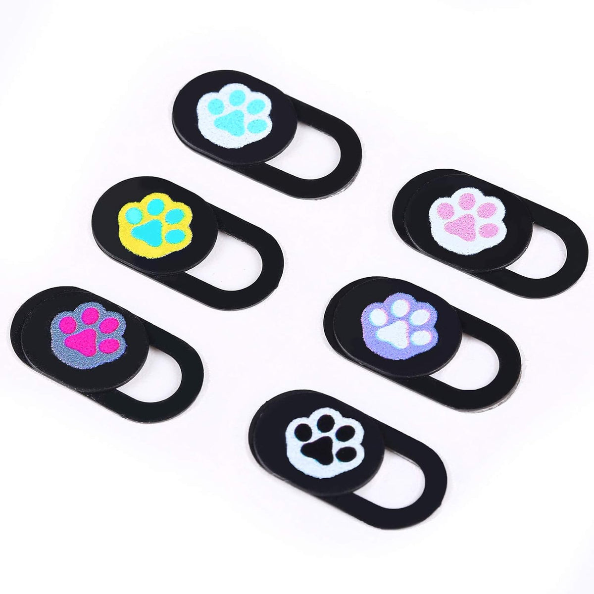 Webcam Cover Slide 6 Packs Ultra-Thin Camera Covers for Computer Laptop Desktop Smartphone to Protect Your Privacy and Security, Cute Dog Paw