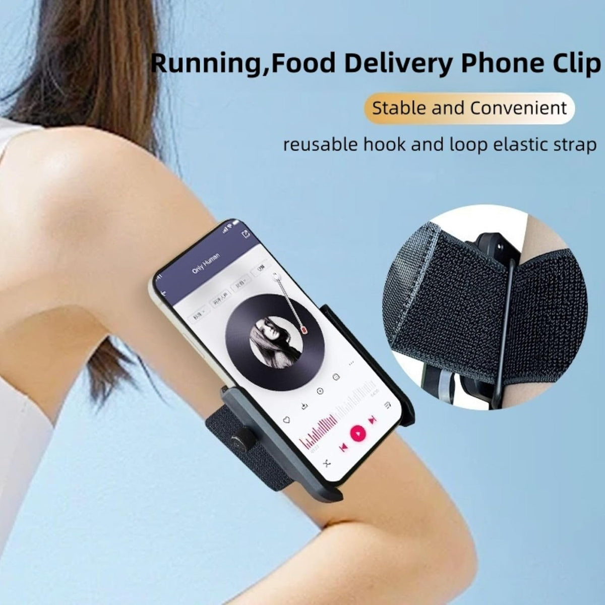 2-in-1 Wrist & Arm Phone Holder for Running/Cycling – 360° Swivel, Fits iPhone/Samsung 4.0-7.0 Inch Smartphones