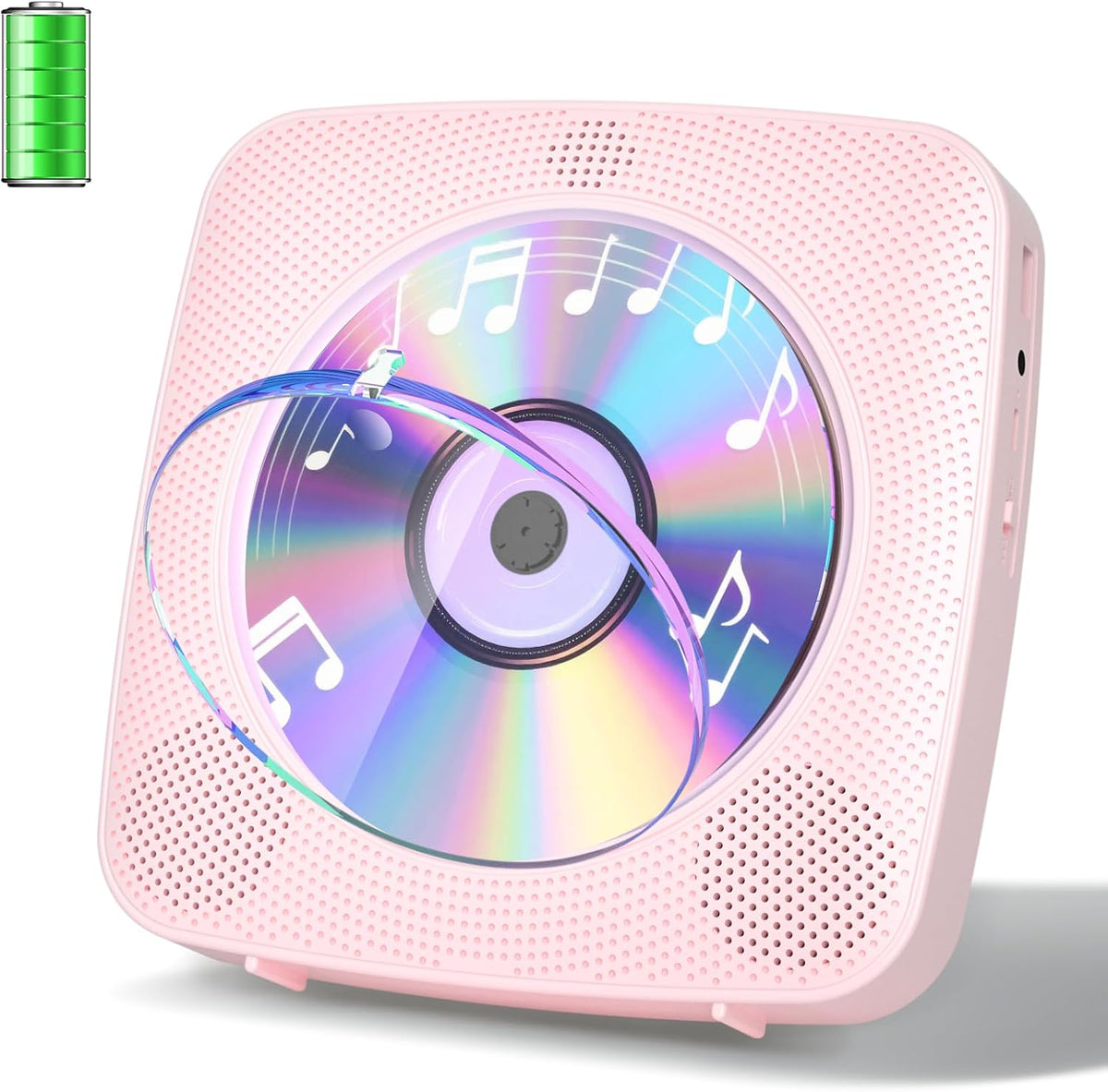 Gueray 1800mAh CD Player Portable with Bluetooth Wall Mountable, Rechargeable Battery Operated CD Music Players