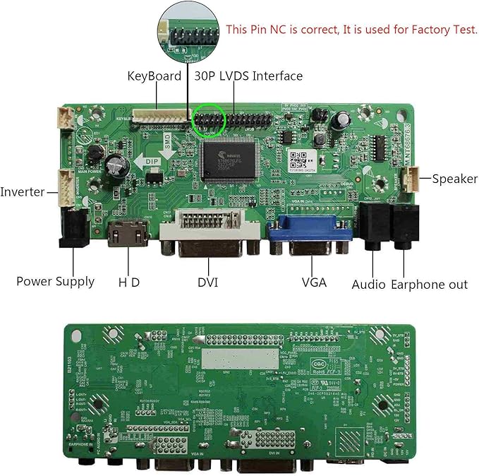VSDISPLAY VGA LCD Controller Board for 9.7 LTN097XL01 LP097X02