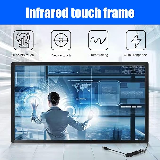 SpecialTouch 98 Inch Multi-Touch 20 Points Interactive Infrared Touch Frame IR Touch Screen Overlay Kits IR Touch Screen Panel Bezel