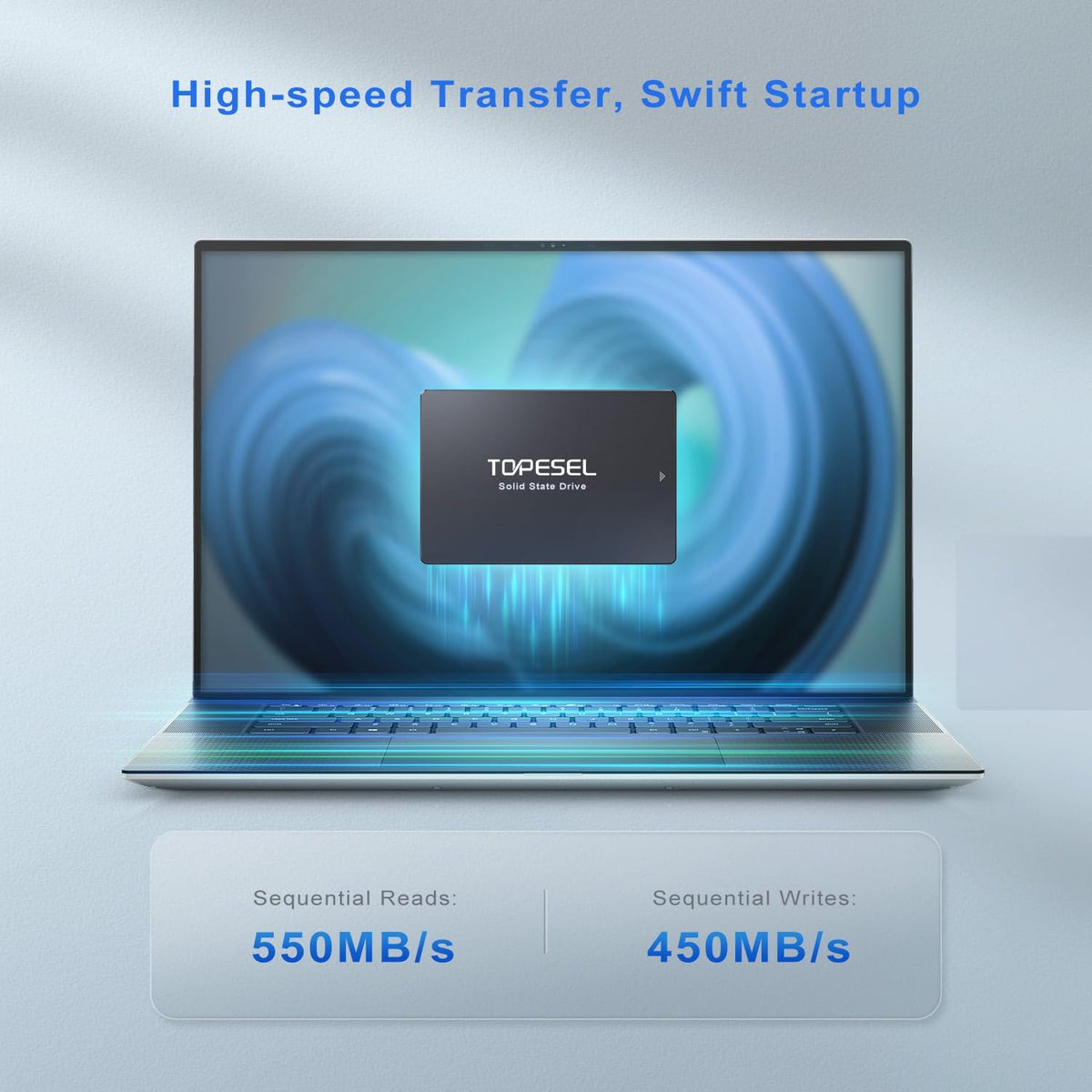 TOPESEL SATA III SSD 2.5", 240GB Internal Solid State Drive with 3D NAND Flash up to 500MB/s,for Laptop,Tablet,Desktop,PC