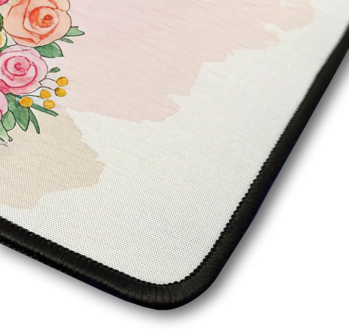 Happy Mother's Day Australian Shepherd Love Dog Mom Heart Flower Desk Mat Full Keyboard Mouse Pad Aussie Dog Lover Gifts Large Mousepad 12004