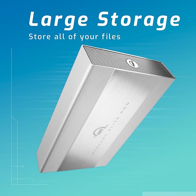 OWC Mercury Elite Pro 6TB External Hard Drive Enclosure for 3.5 Inch SATA Drives USB 3.2 and USB-A/USB-C Thunderbolt Connection Professional Plug n Play HDD Enclosure with Power Adapter