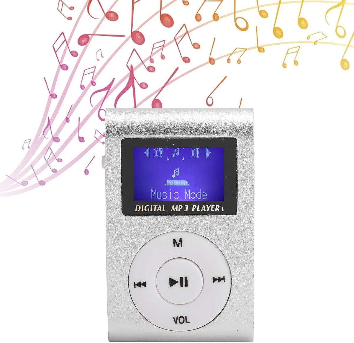 GOWENIC MP3 MP3 MP3 32GB, Limouyin Player for Walking Running, Portable Mini Music Player Sports BackClip LCD Screen