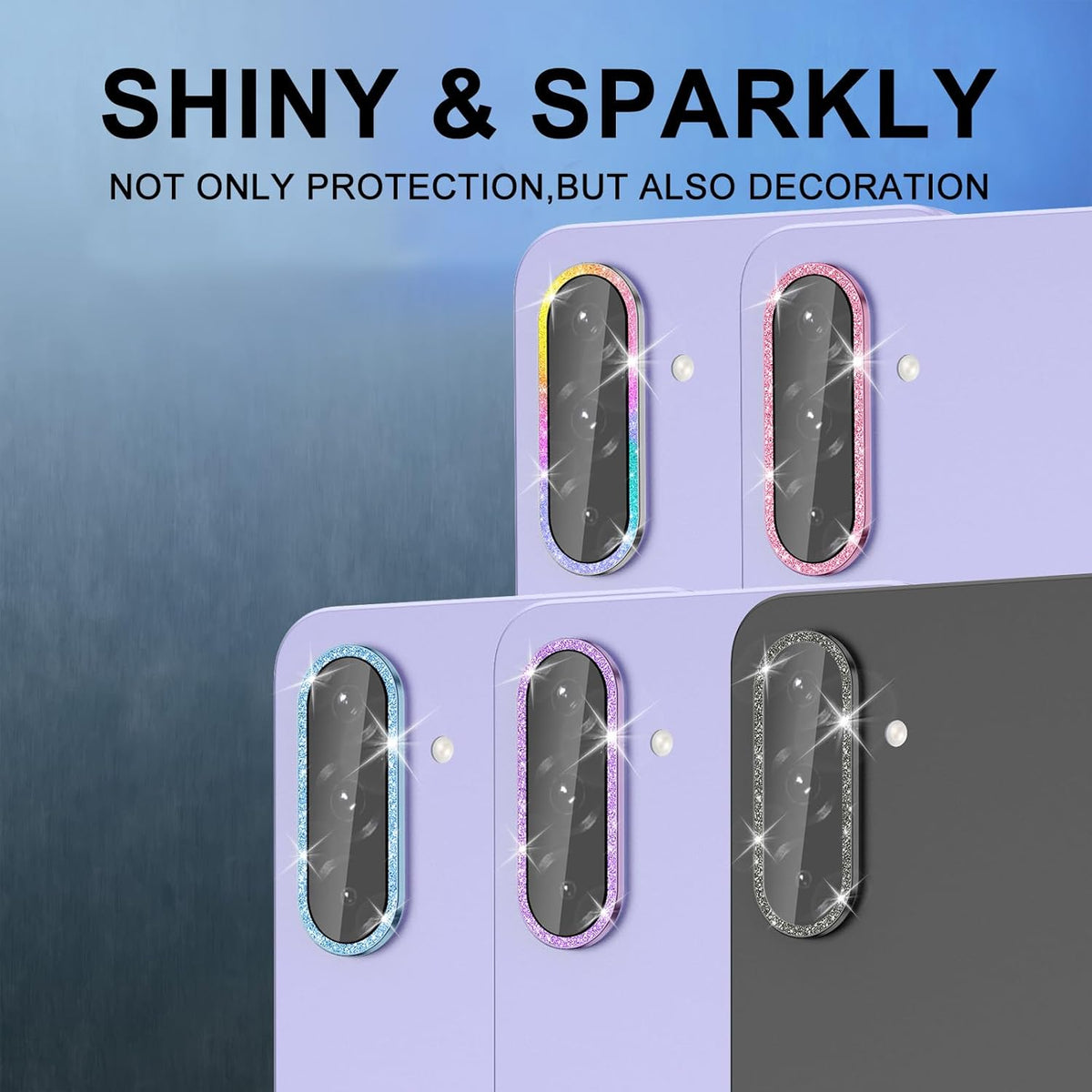 for Samsung Galaxy A26/A36/A56 Camera Lens Protector, Individual Metal Ring Tempered Glass Lens Cover, [Strong Adsorption] Scratch Resistant Ultra-Thin HD Clear Lens Cover, 1 Set-Colorful