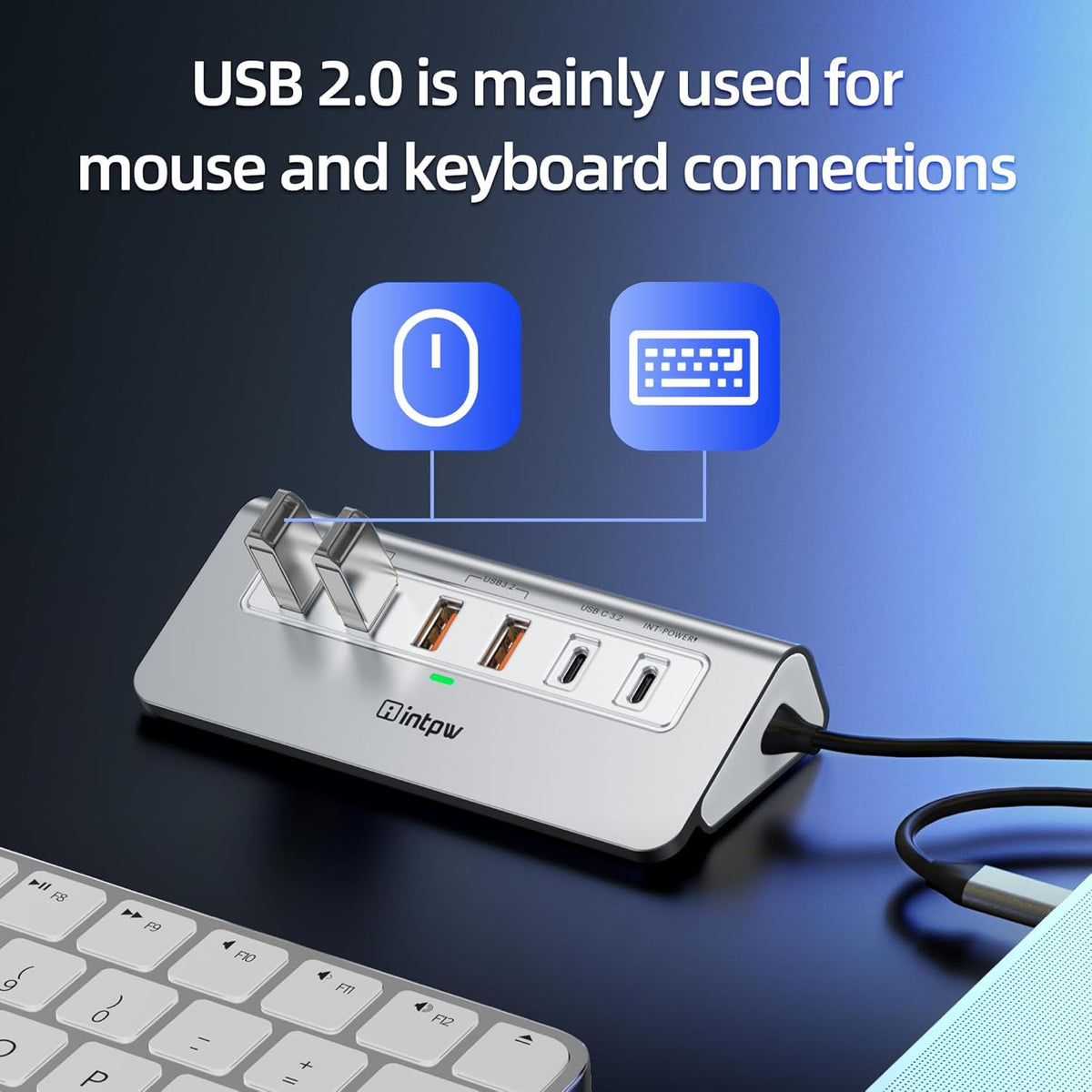 USB C Hub 10Gbps, 9-in-1 USB 3.2 Hub with 4K@60Hz HDMI, Type-C 3.2, 2 USB-A 3.2, 2 USB-A 2.0, PD 100W, SD/TF Slot, Aluminum USB Hub for Laptop, iPhone 16/15 Series, MacBook Air/Pro and More