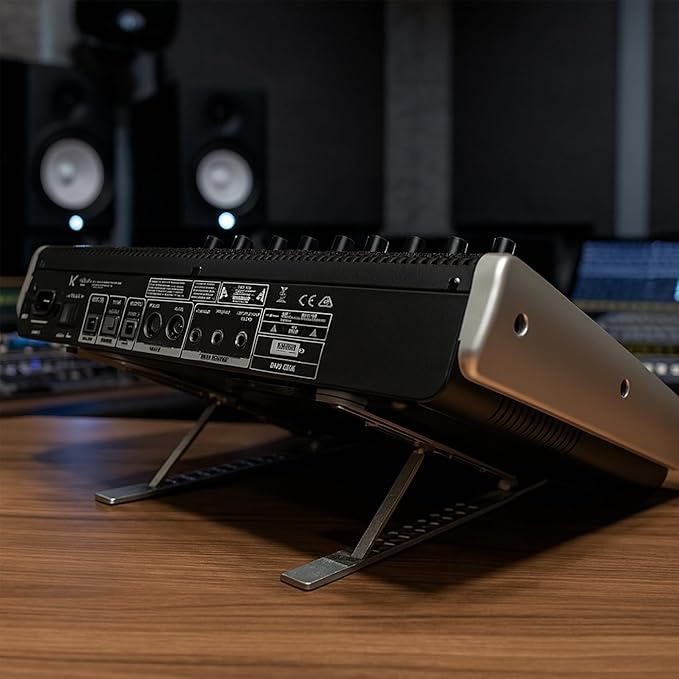 Musiin Foldable Metal Audio Mixer Stand for Studio Controllers(Three-fold)