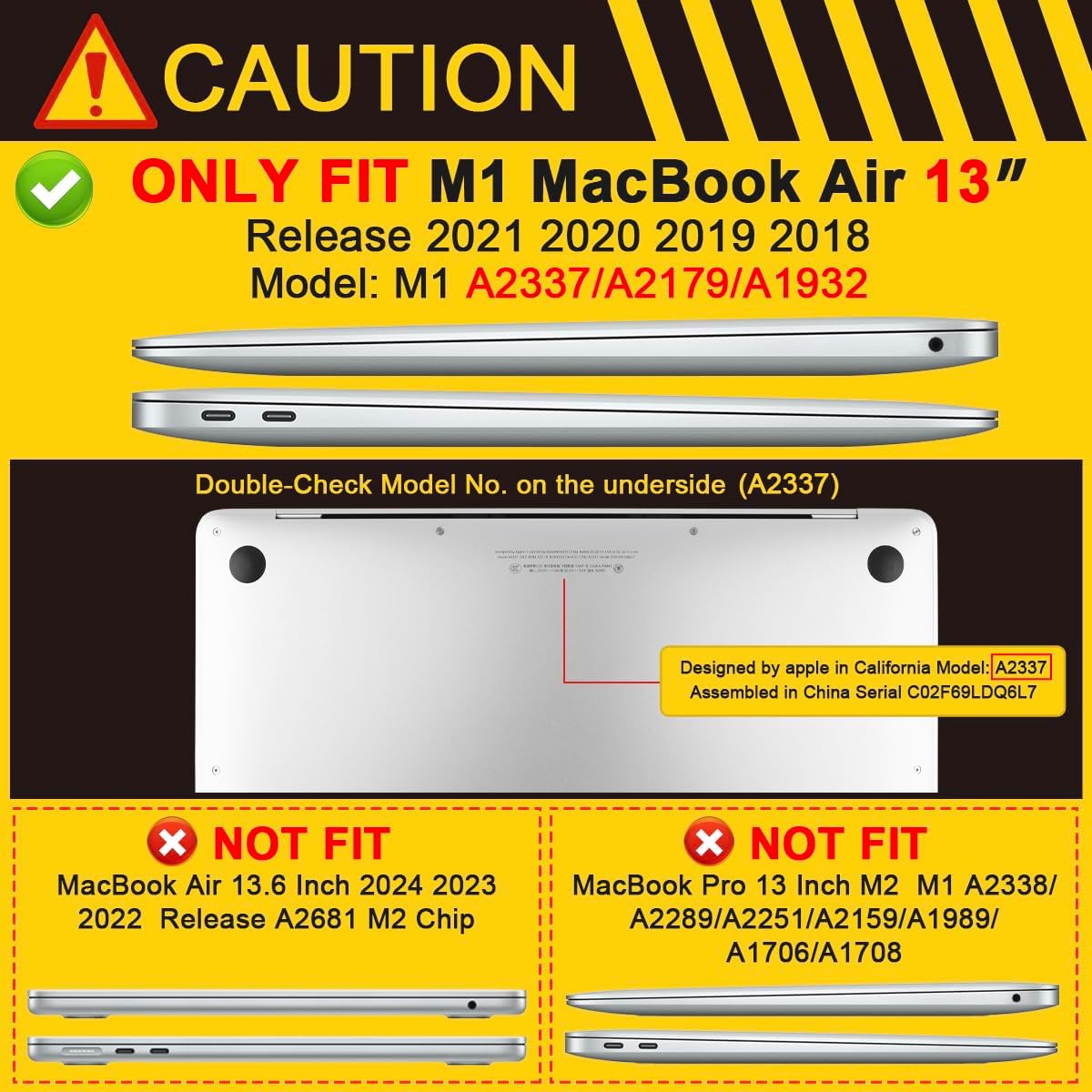 Batianda Case for M1 MacBook Air 13 Inch Model A2337 A2179 A1932 2021 2020 2019 Release,Lovely Creative Series Design Hard Shell with Keyboard Cover & Screen Protector, Aviation