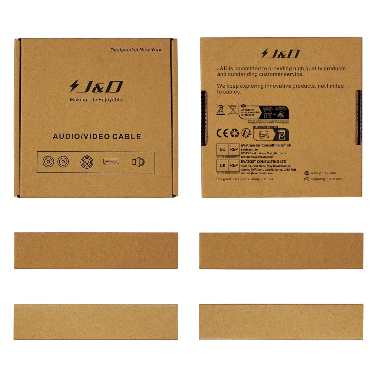 1/4 2X6.35mm 6 J&D to RCA Cable, Gold Plated Copper Shell Heavy Duty TS to Dual RCA Stereo Audio Interconnect Cord