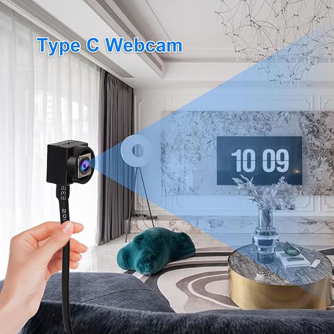 USB HD Webcam with Built in Microphone Full HD 8MP Type C Webcam Auto Focus USB Web Camera for Live Streaming Meeting Online Video Zoom