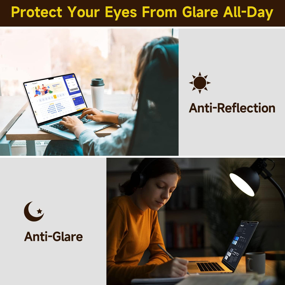 2 Pack Compatible with MacBook Air 13.6 inch Screen Protector (M2/M3/M4 Chip), Matte Anti Glare Film for MacBook Air 13'' (2022-2025)