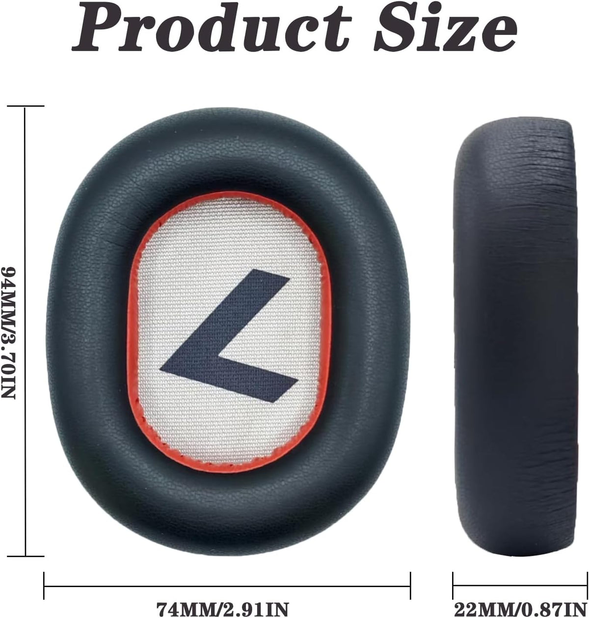 Replacement Earpads Compatible with Plantronics Voyager 8200 UC/Plantronics Backbeat Pro2 Headphone, Headphone Ear Pads Ear Cushions, Ear Cups Cover Repair Parts-Black