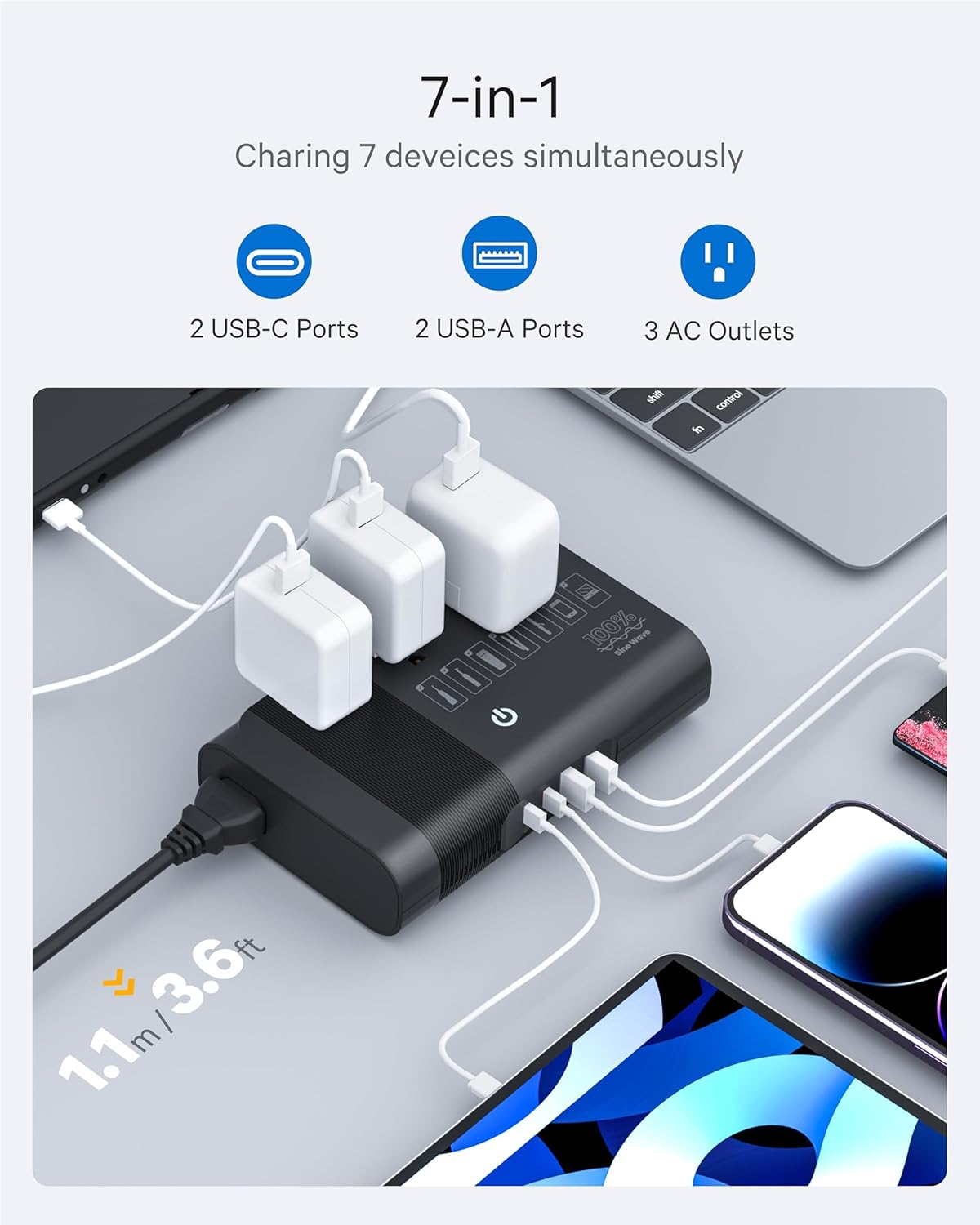 DOACE 220v to 110v Voltage Converter for European Travel: Max 500W Pure Sine Wave Voltage Converter US to Europe - 220 to 110 International Power Adapter Plug Combo Step Down Transformer Black