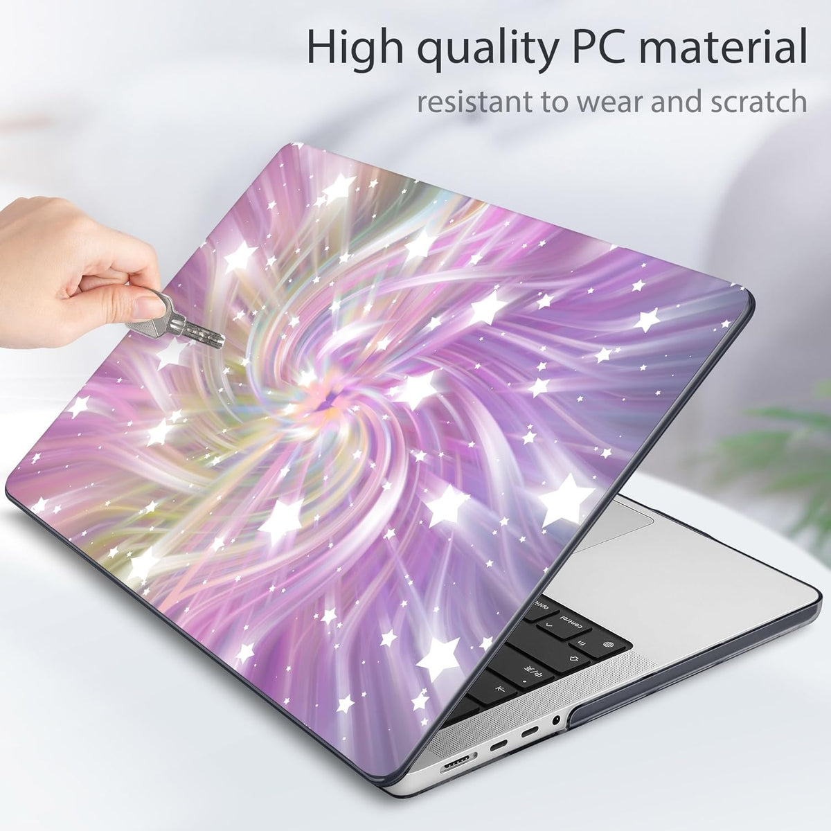 Tuiklol for MacBook Pro 14 Inch Case 2024-2021 Release M4 A3112 A3401 A3185/M3 A2918 A2992/M2 A2779/M1 A2442 Pro/Max,Hard Shell Case with Keyboard Cover & Screen Protector for Touch ID,Bright abstract