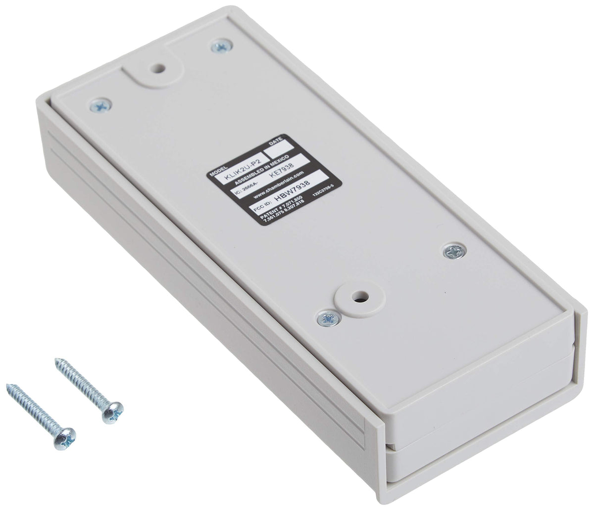 CHAMBERLAIN Clicker Keyless Entry KLIK2U-P2, Works with Chamberlain, LiftMaster, Craftsman, Genie and More, Security +2.0 Compatible Garage Door