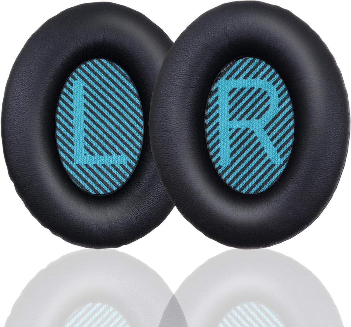 Ear Pads for Bose Quiet Comfort 35 Soft Protein Leather Replacement Earpads Ear Cushions Ear Pad for Bose QC 45/35 / 25/15 QC2 / Ae2 / Ae2i / Ae2W / Sound Link/Sound True (QC25-Black&Blue)