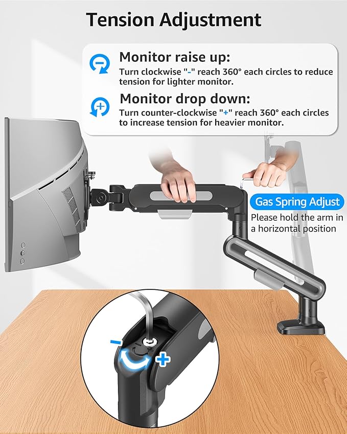 MOUNTUP Dual Monitor Mount, Heavy Duty Monitors Arm
