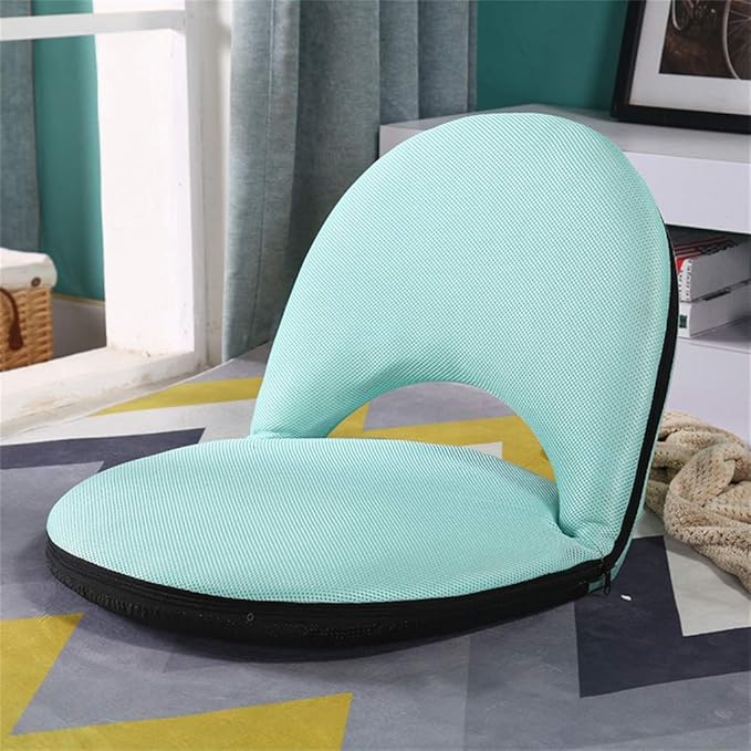 Adjustable Floor Chair Padded Gaming Chair with Back Support Foldable Meditation Chair Tatami Couch-beds for Indoor Floor Leisure Reading Watching Gaming