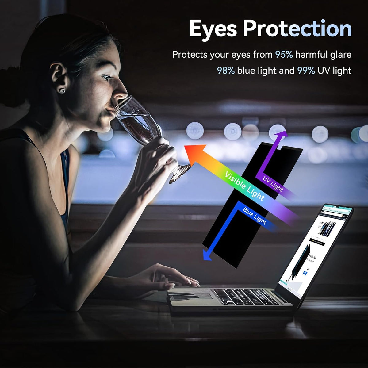 Magnetic Privacy Screen Protector Compatible With MacBook Pro 14 Inch (2021-2024, M1, M2), Removable Anti Spy Blue Light Glare Shield, Laptop Privacy Filter for Mac Pro 14in (A2918/A2992/A2442/A2779)