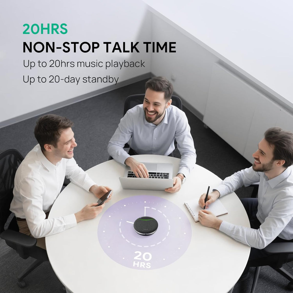 Yealink SP92 Bluetooth Speakerphone USB Conference Speakers and Microphone Teams Certified Full-Duplex Noise Reduction 360° Voice Pickup for Small Meeting Room