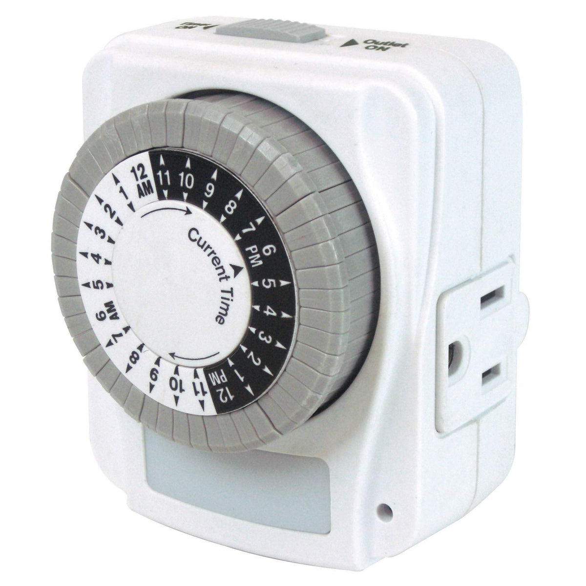 Prime Wire & Cable TNINL2412 1-Outlet 24 Hour Electro Mechanical Timer with Nightlight