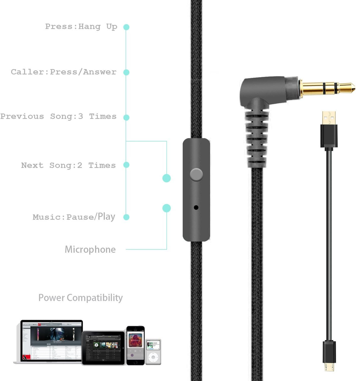 Riwbox Bluetooth Headphones, XBT-80 Folding Stereo Wireless Bluetooth Headphones Over Ear with Microphone and Volume Control, Wireless and Wired Headset for PC/Cell Phones/TV/iPad (Black Gold)